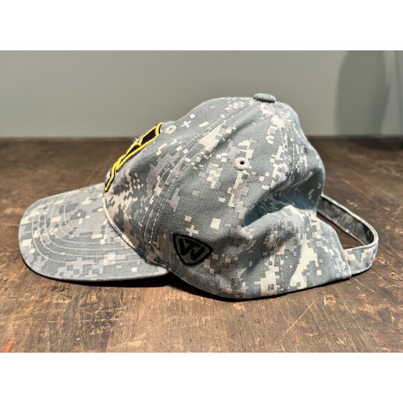 US ARMY CAMO HAT WITH AMERICAN FLAG ADJUSTABLE - Picture 5 of 7